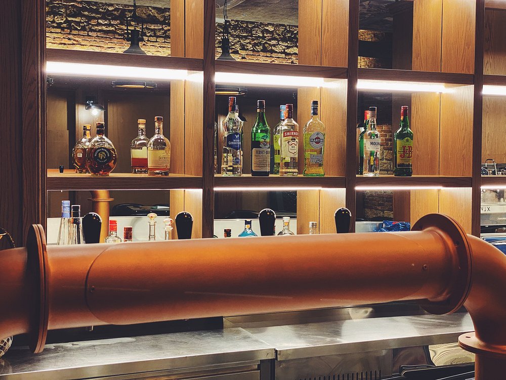 Distillery Gastropub bar and spirit selection